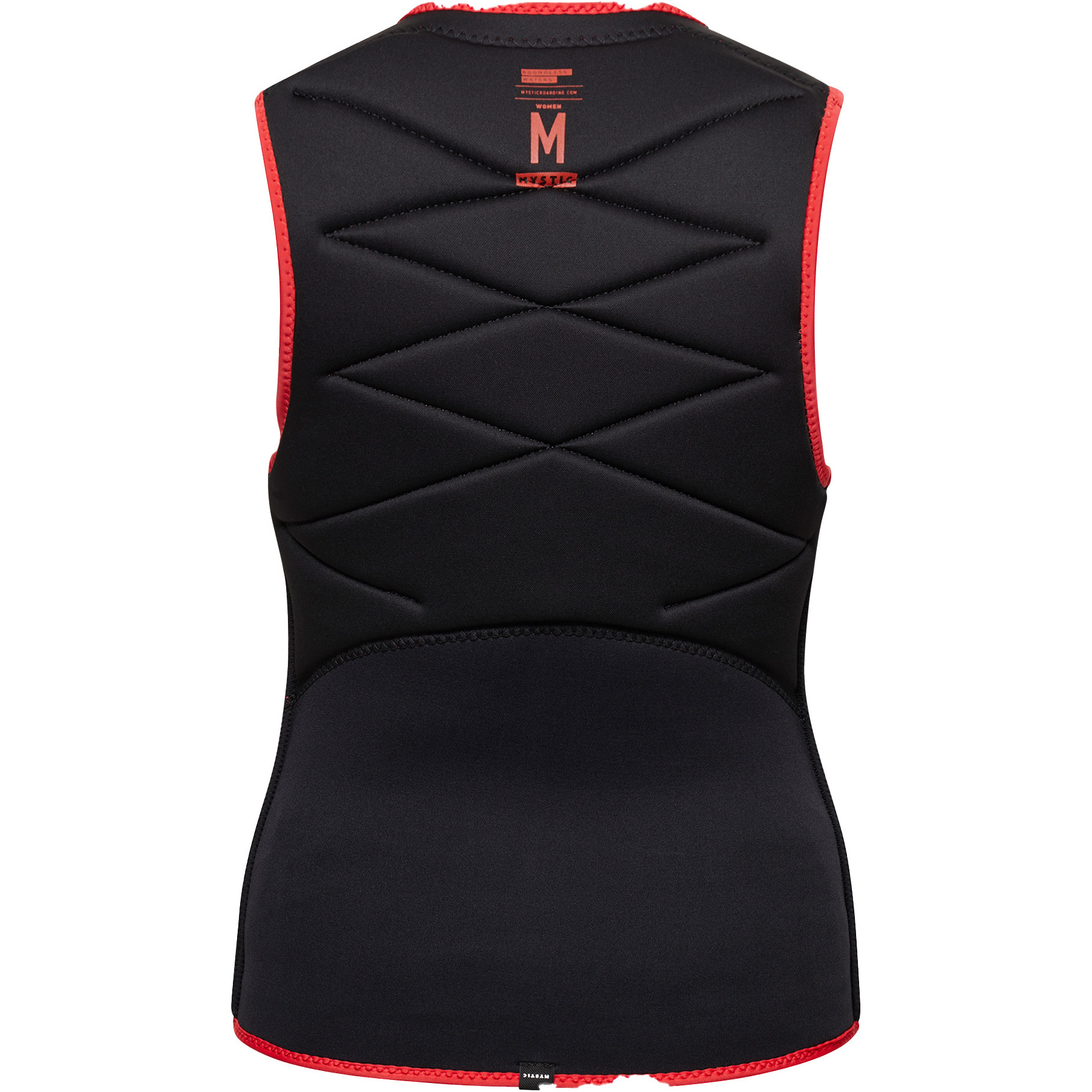 2025 Mystic Womens Ruby Front Zip Impact Vest 35005.230230 - Sunset Red